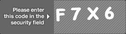 captcha code for visual authentication  letter F number 7 letter X number 6
