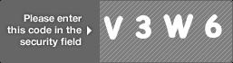 captcha code for visual authentication  letter V number 3 letter W number 6