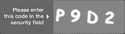 captcha code for visual authentication  letter P number 9 letter D number 2