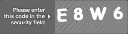 captcha code for visual authentication  letter E number 8 letter W number 6
