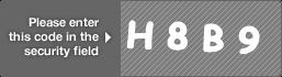 captcha code for visual authentication  letter H number 8 letter B number 9