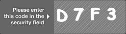 captcha code for visual authentication  letter D number 7 letter F number 3