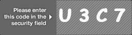 captcha code for visual authentication  letter U number 3 letter C number 7