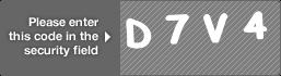 captcha code for visual authentication  letter D number 7 letter V number 4